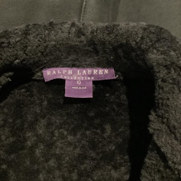 Ralph Lauren Collection Black Shearling with Fringe Jacket - Picture 5 of 5